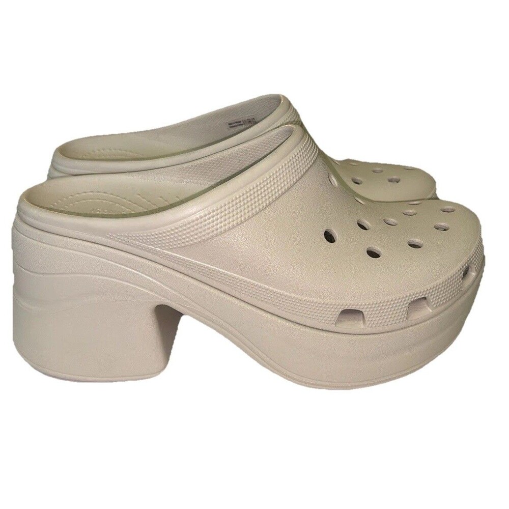 Crocs Siren Clog Bone Men’s 10 Women’s 12 Unisex Slip On Casual High Heel Sandal
